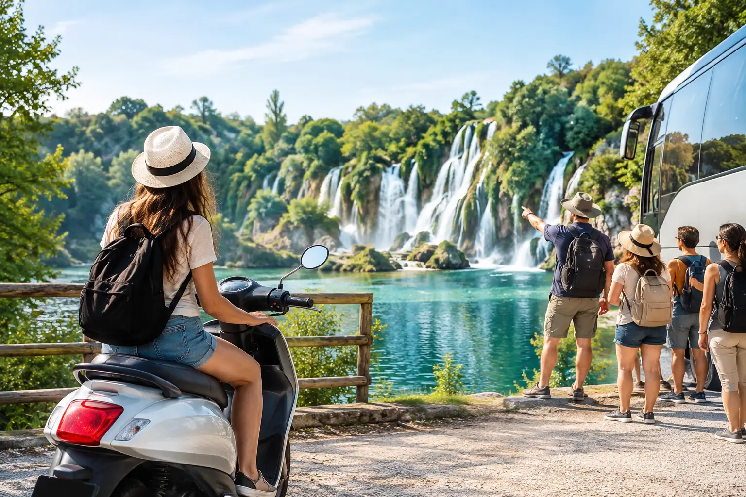 Scooter or an Organized Tour to Visit Kravice Waterfalls?